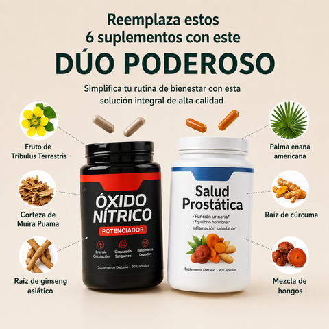 Kit oxido nitrico + prostate healt - APOYO Y BIENESTAR PARA LA PROSTATA